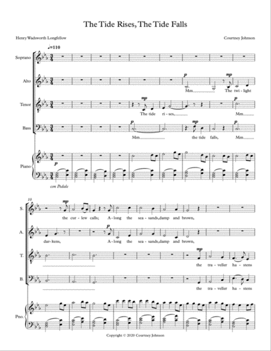 The Tide Rises, The Tide Falls 4-Part scores gallery preview page 1
