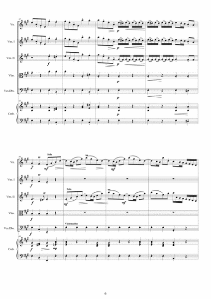 Vivaldi - Violin Concerto No.5 in A major Op.4 RV 347 for Violin solo, Strings and Cembalo image number null