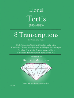 Book cover for 8 Transcriptions for Viola and Piano