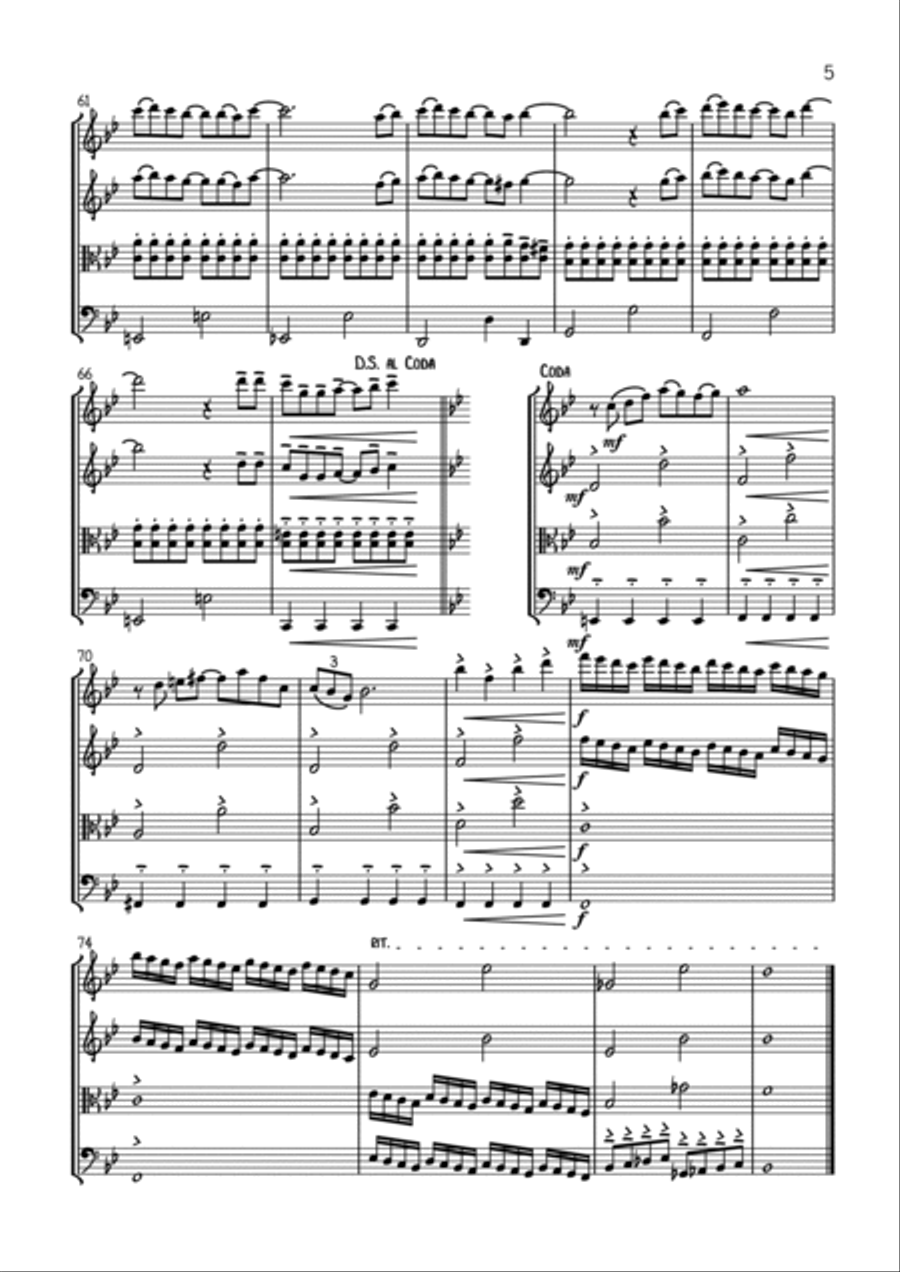Life On Mars String Quartet scores gallery preview page 5