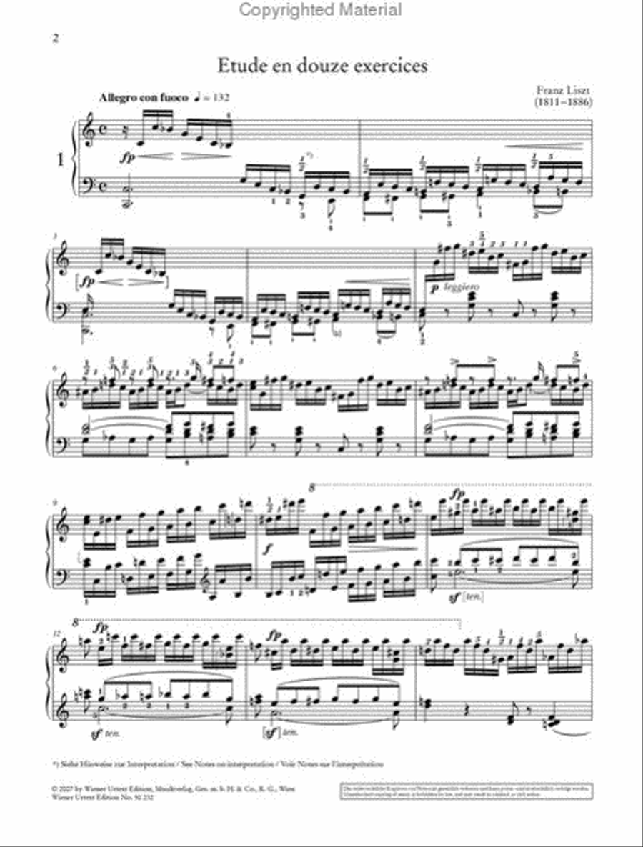 Etudes, Op. 1