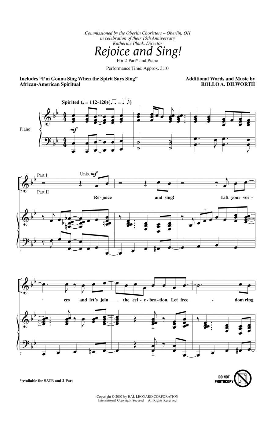 Rejoice And Sing! 2-Part scores gallery preview page 1