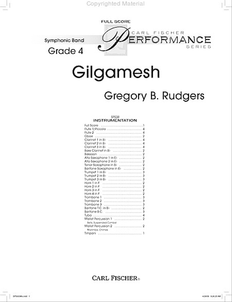 Gilgamesh Concert Band scores gallery preview page 2