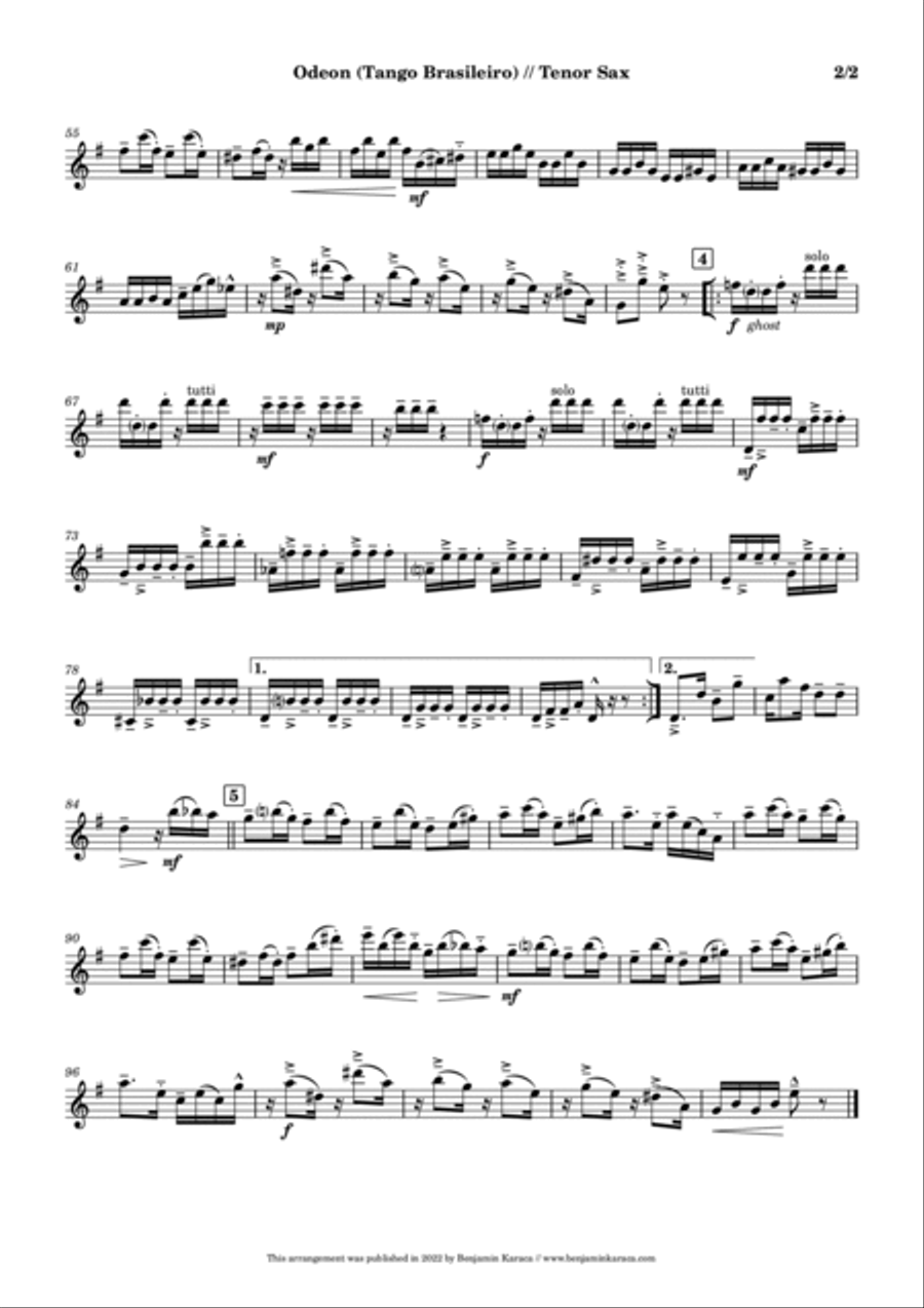 Odeon (Tango Brasileiro) Woodwind Trio scores gallery preview page 6