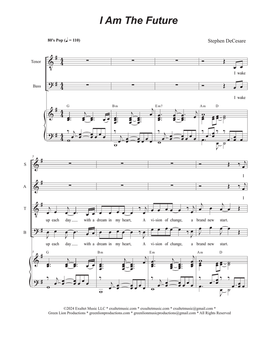I Am The Future (Vocal Quartet - (SATB)
