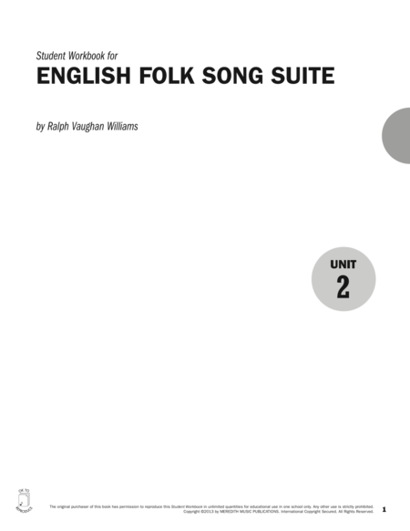 Guides to Band Masterworks, Vol. 3 - Student Workbook - English Folk Song Suite