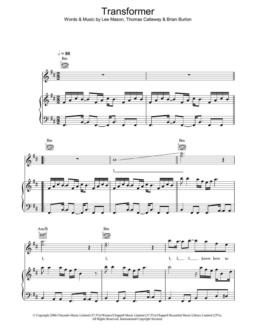 Transformer Acoustic Guitar scores gallery preview page 1