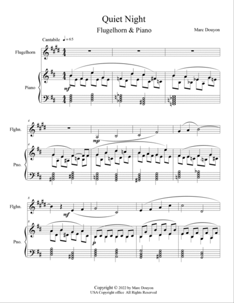 Quiet Night Flugelhorn scores gallery preview page 4