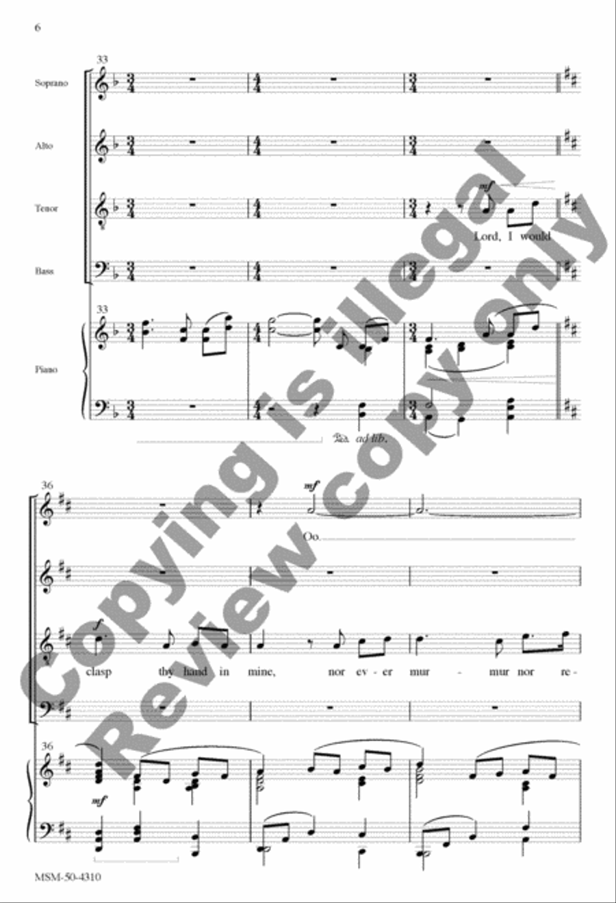 He Leadeth Me 4-Part scores gallery preview page 16