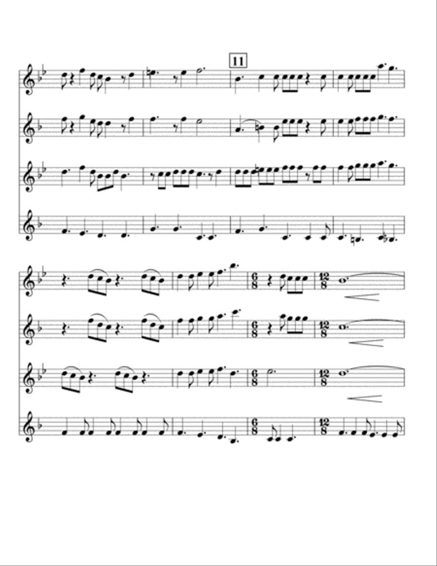 Somebody To Love Woodwind Quartet scores gallery preview page 2