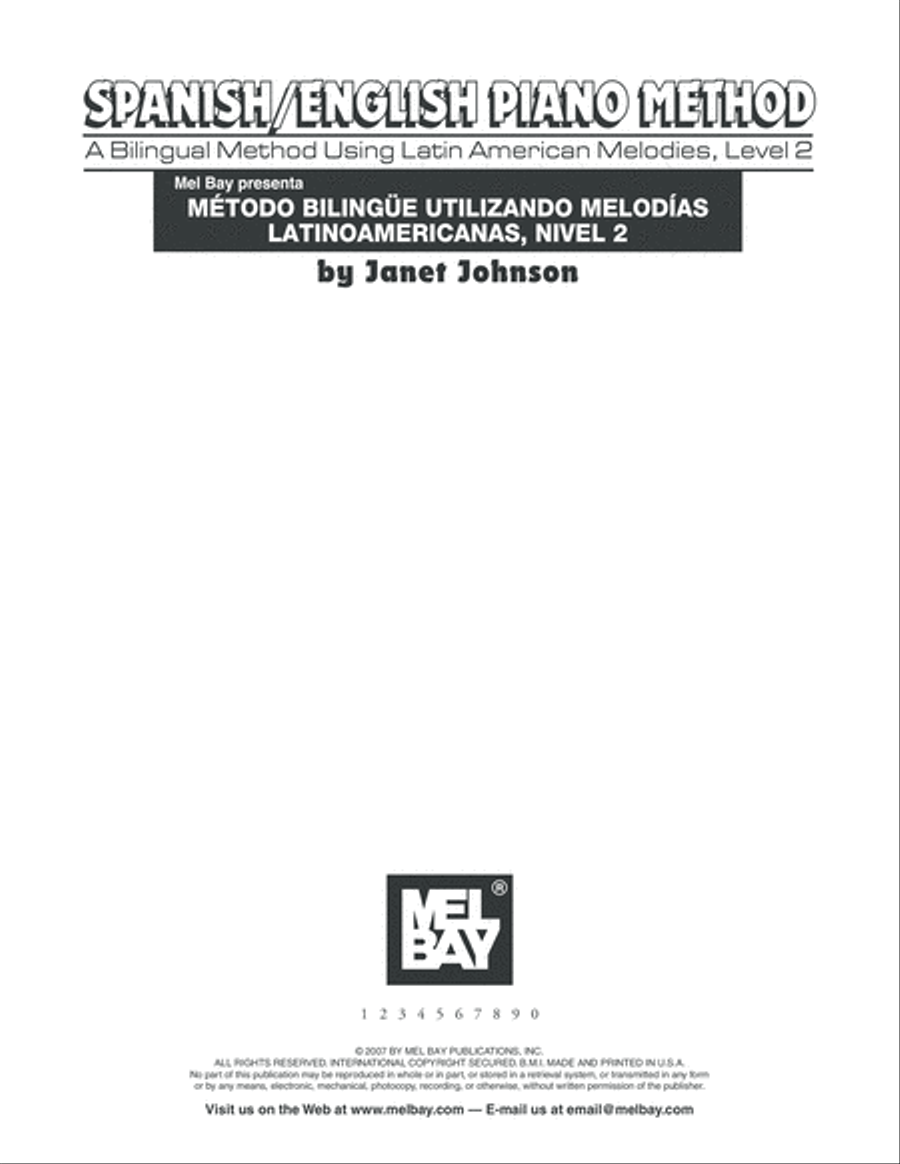 Spanish/English Piano Method, Level 2 Piano Method scores gallery preview page 2