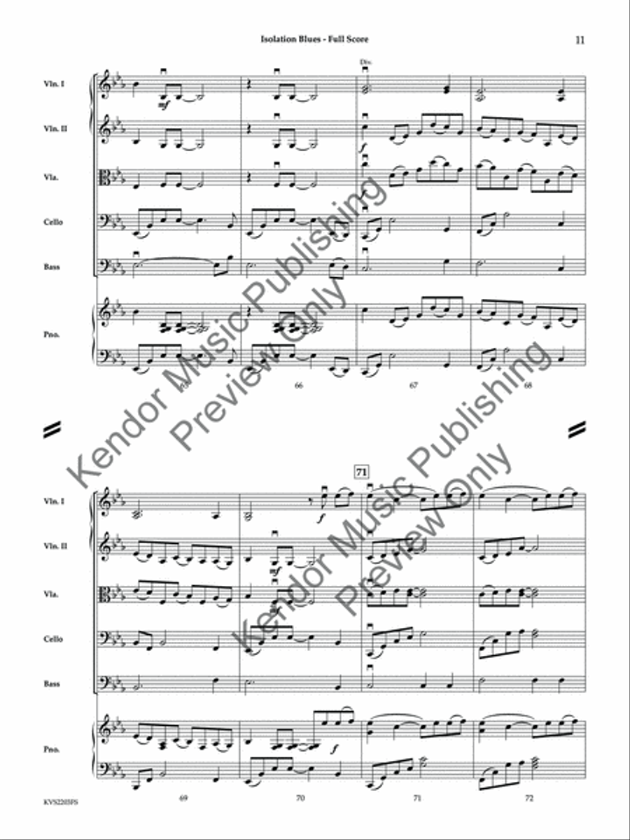 Isolation Blues String Orchestra scores gallery preview page 12