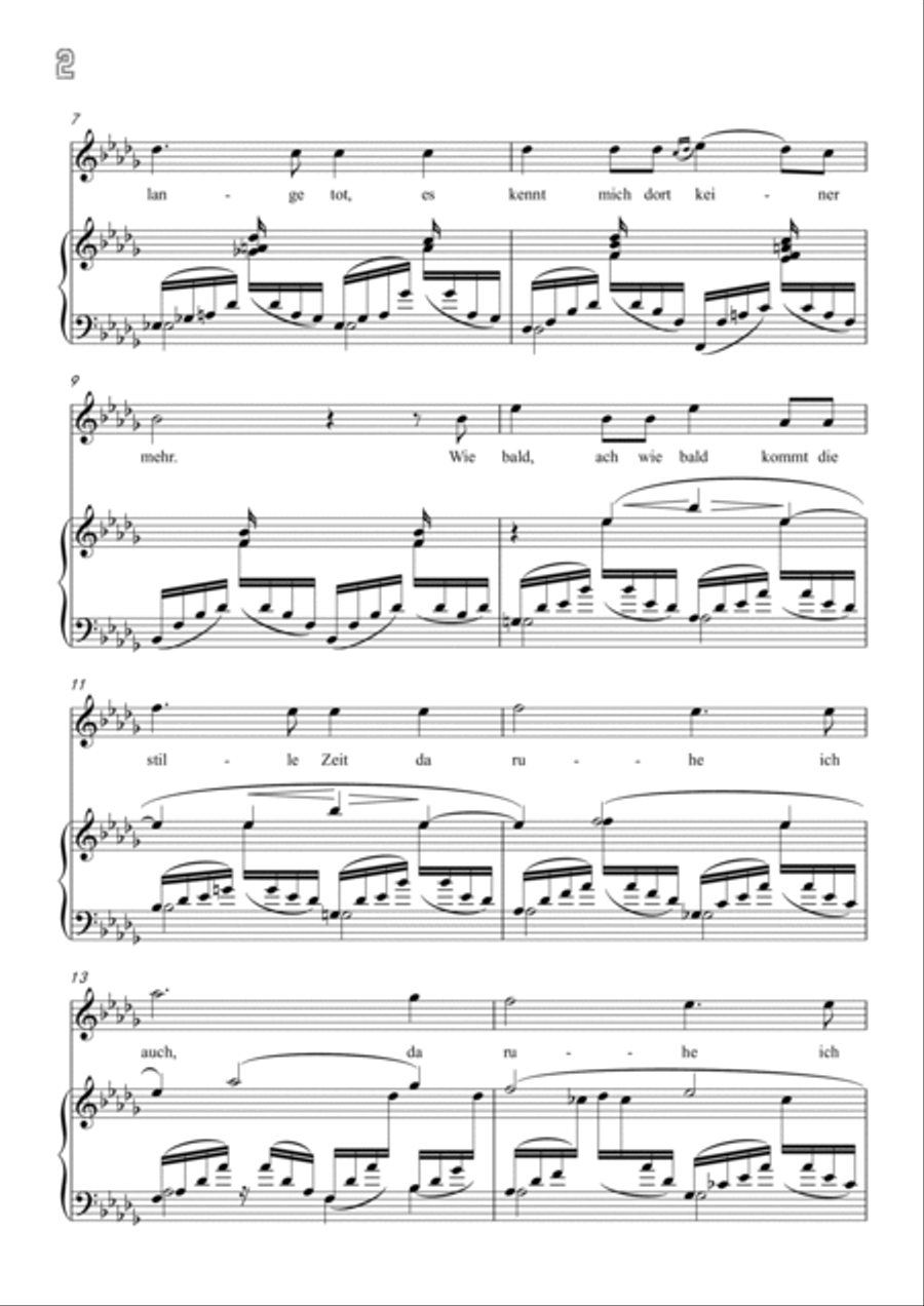 Schumann-In der Fremde in b♭ minor Voice scores gallery preview page 3