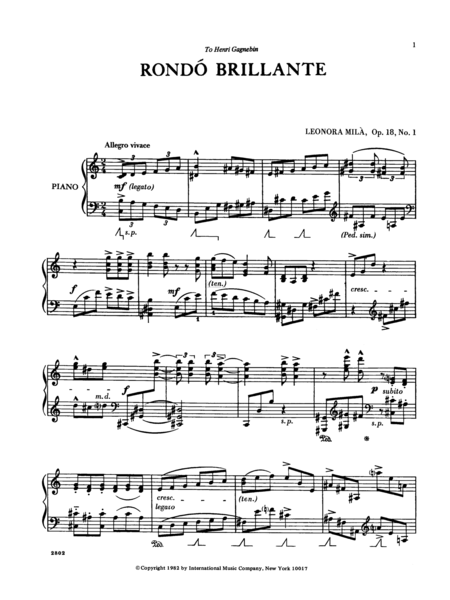 Rondo Brillante, Opus 18, No. 1