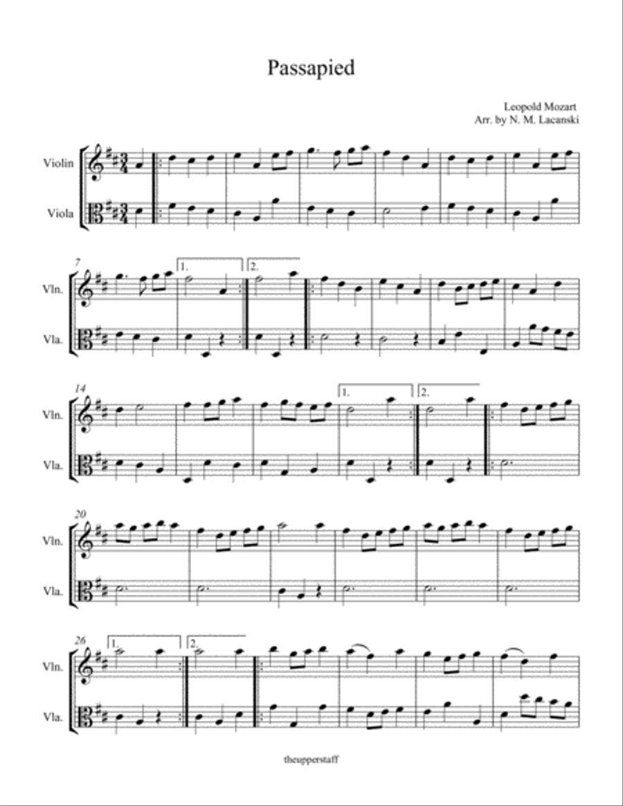 Passapied Passapied String Duet scores gallery preview page 2