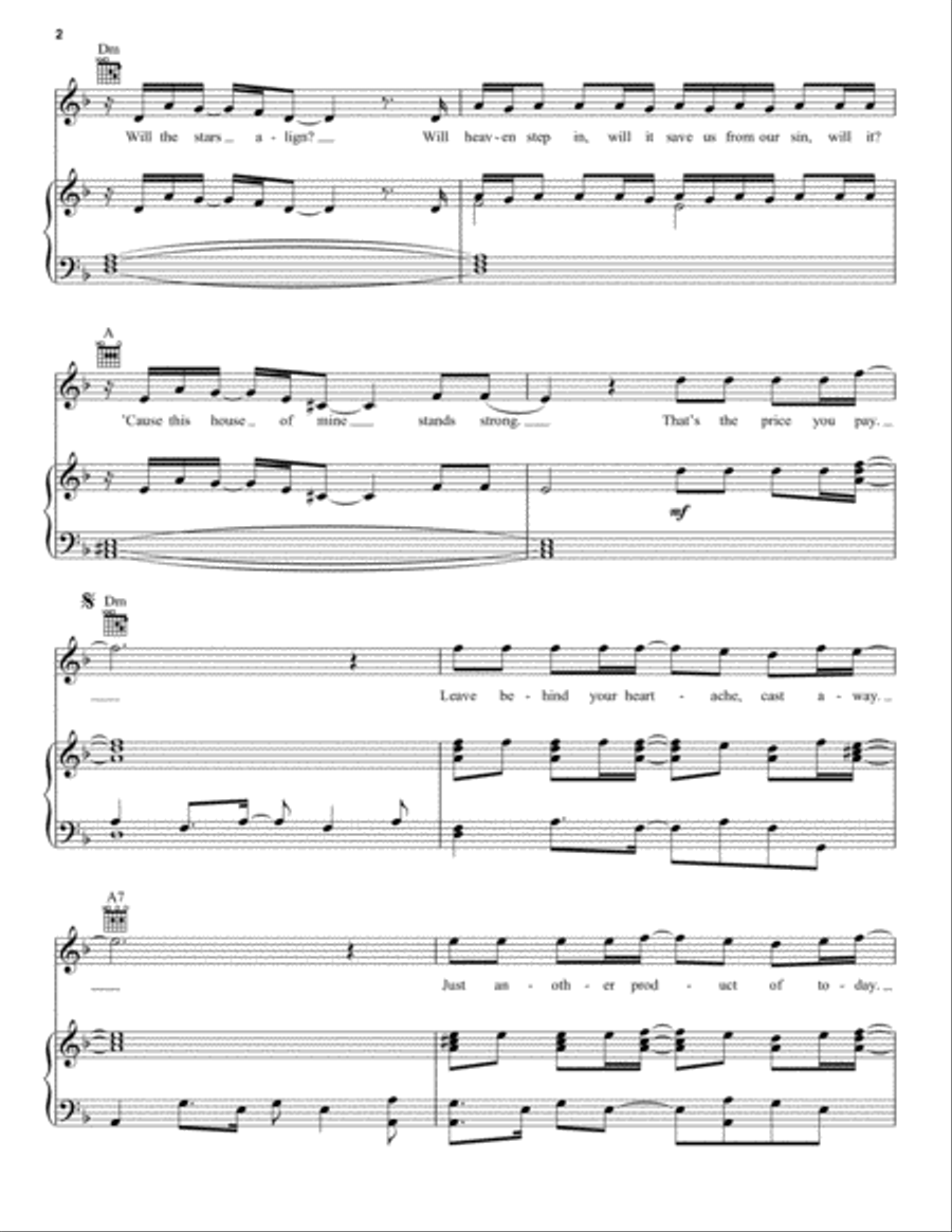 Natural Natural Piano, Vocal, Guitar scores gallery preview page 2