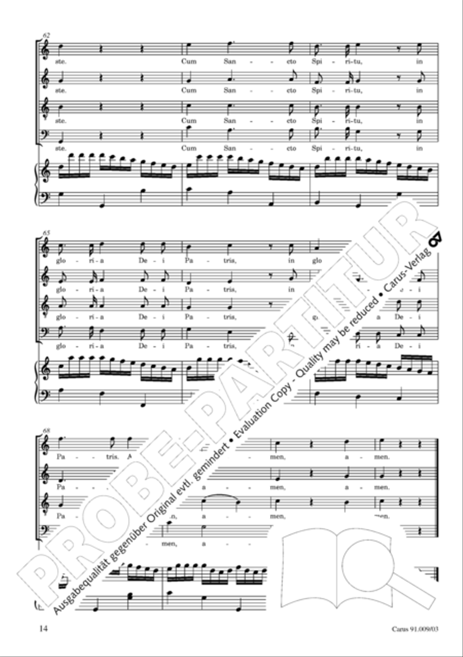Missa Sancti Gabrielis 4-Part scores gallery preview page 15