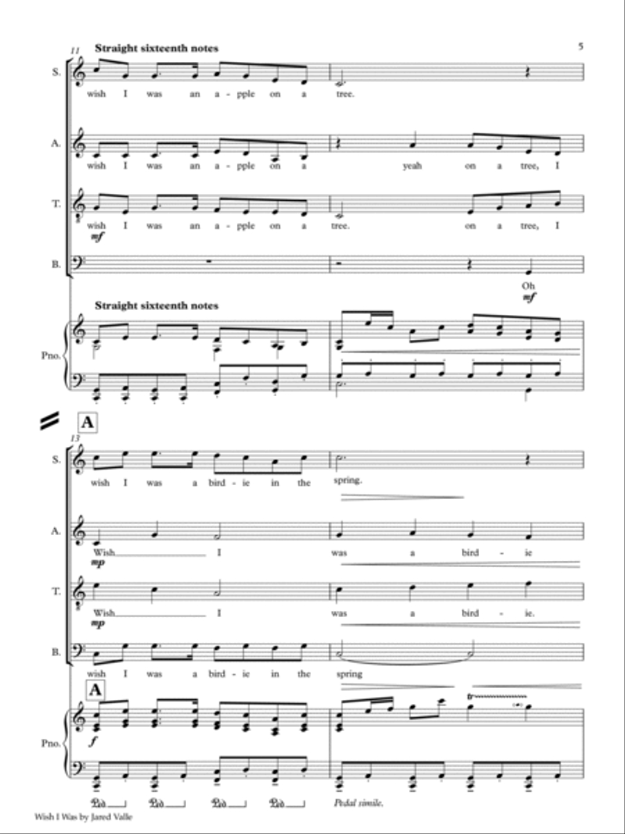 Wish I Was Wish I Was 4-Part scores gallery preview page 5