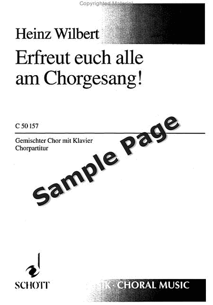 Erfreut euch alle am Chorgesang!