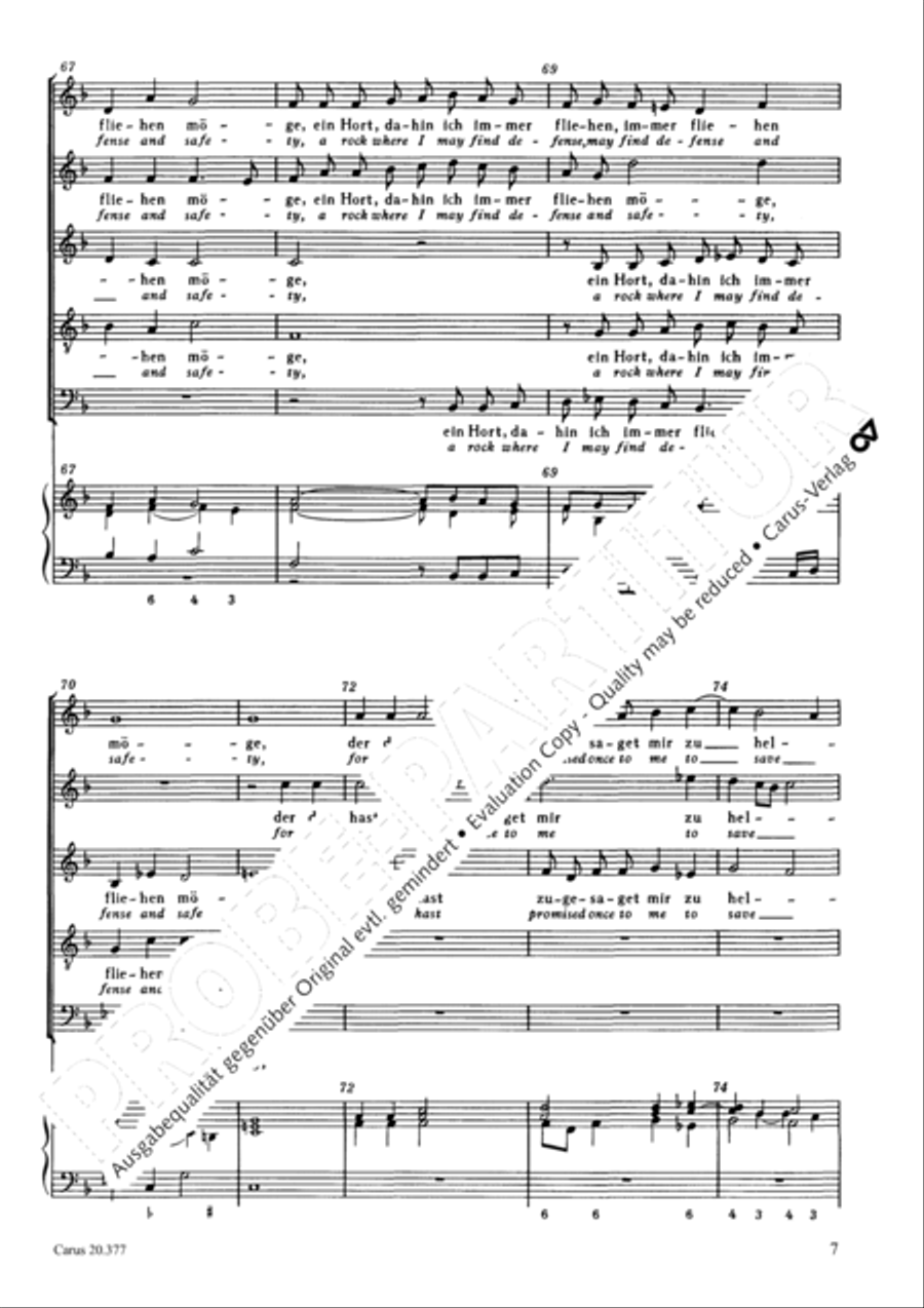 Lord, in thee I shall trust (Herr, auf dich traue ich) SSATB scores gallery preview page 8