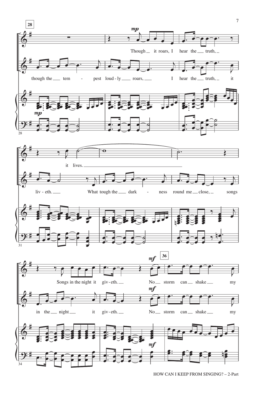 How Can I Keep From Singing 2-Part scores gallery preview page 5