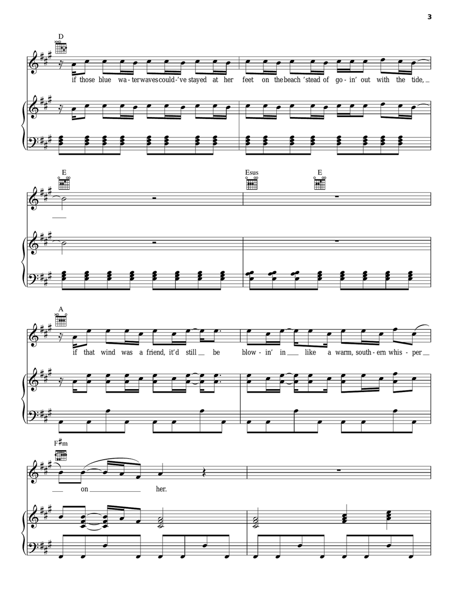 A Little More Summertime A Little More Summertime Piano, Vocal, Guitar scores gallery preview page 3