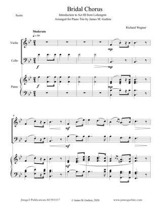 Wagner: Bridal Chorus for Piano Trio