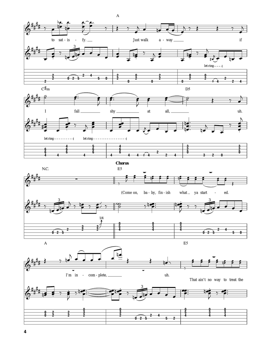 Finish What Ya Started Acoustic Guitar scores gallery preview page 4