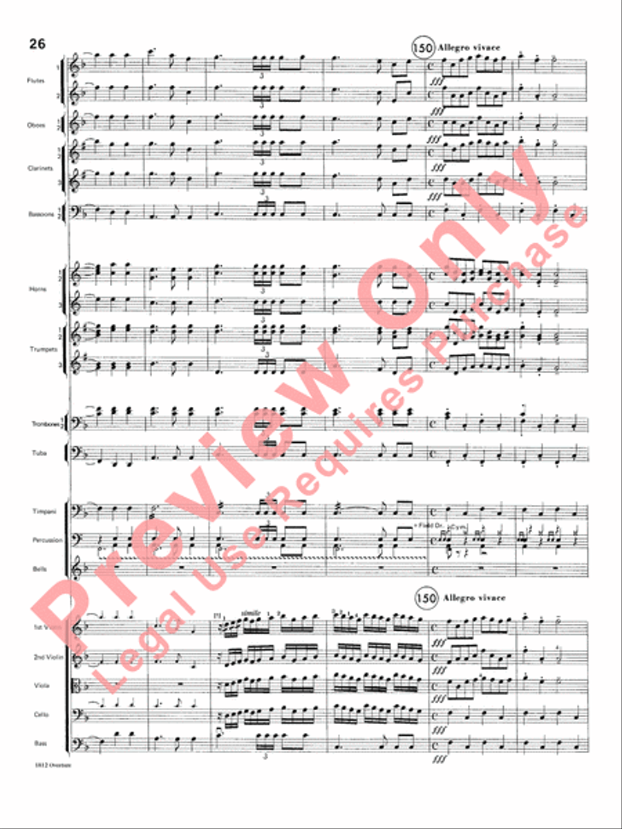 Overture 1812 Full Orchestra scores gallery preview page 27