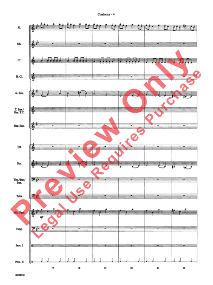 Variant on an Old English Carol Concert Band scores gallery preview page 7