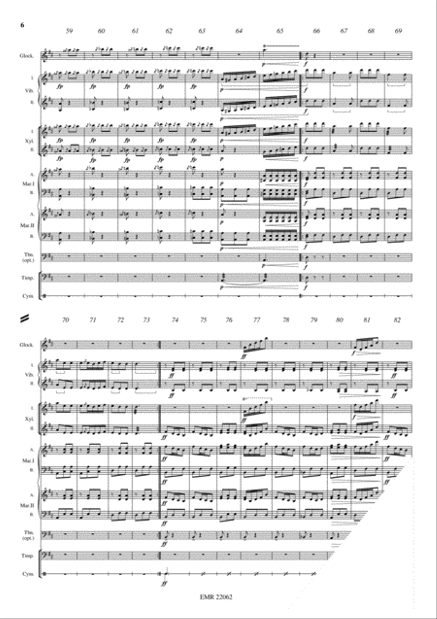 Les Deux Aveugles Percussion Ensemble scores gallery preview page 6