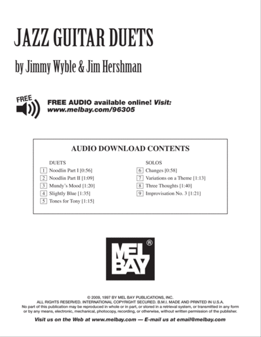 Jazz Guitar Duets Electric Guitar scores gallery preview page 2