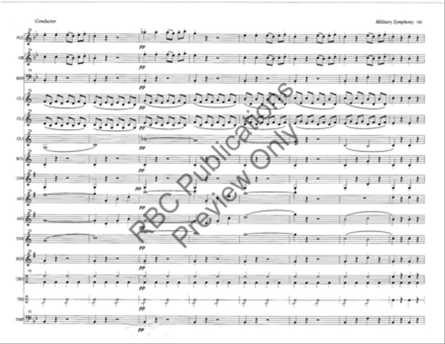 Military Symphony 2Nd Movement Woodwind Choir Octavo scores gallery preview page 13