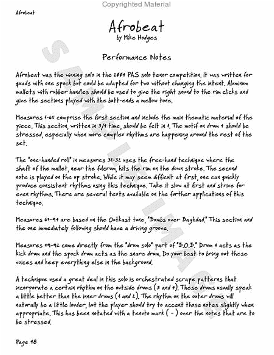 Violent Tenor Cream Drums scores gallery preview page 15