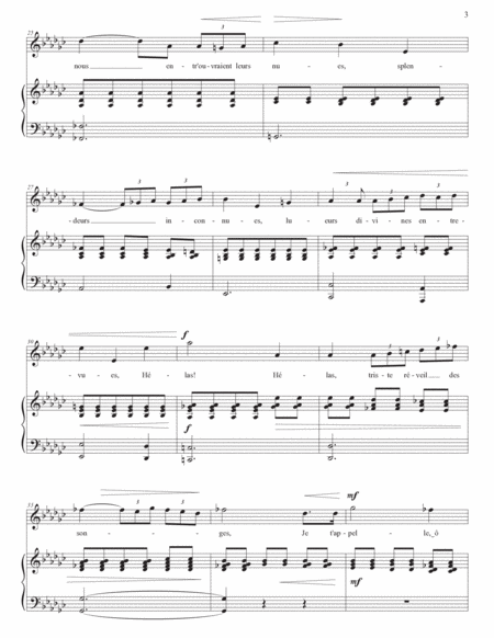 FAURÉ: Après un rêve, Op. 7 no. 1 (transposed to E-flat minor, D minor, and C-sharp minor)