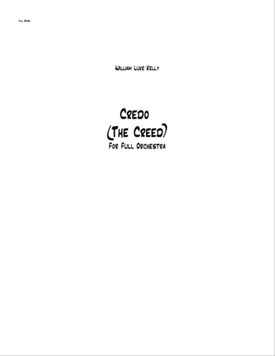 Credo Full Orchestra scores gallery preview page 1