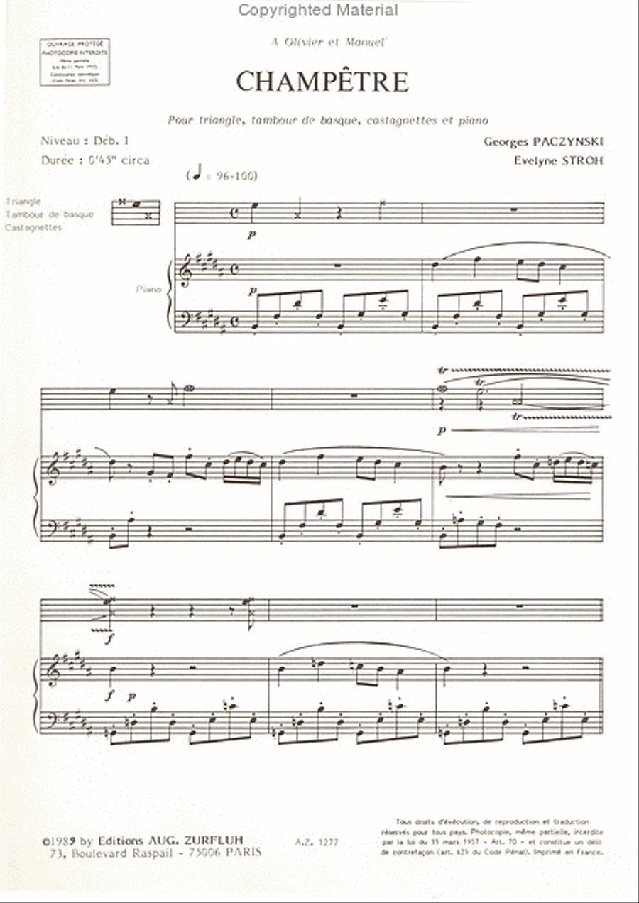 Champetre Champetre Percussion scores gallery preview page 2