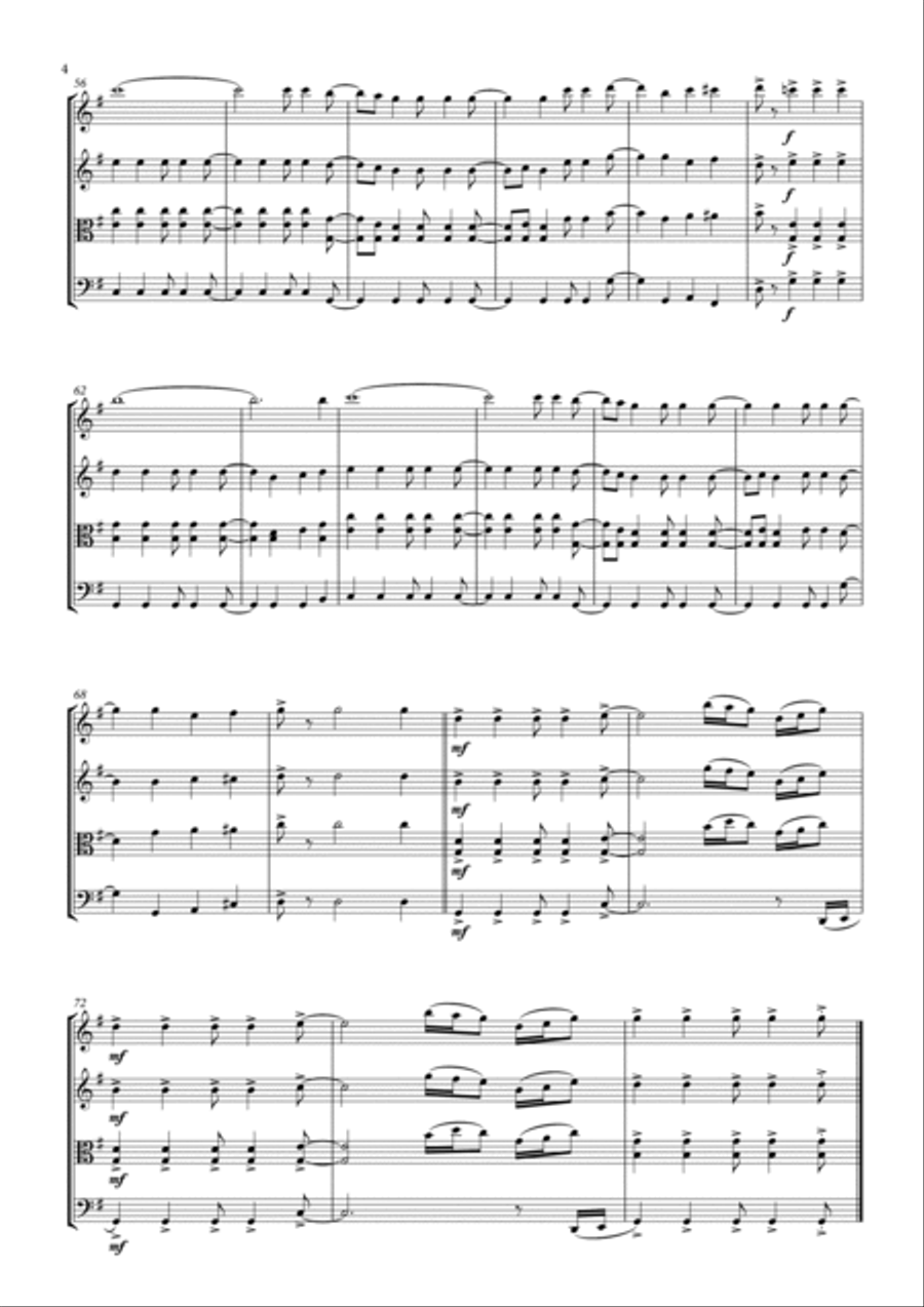 Oh Happy Day Oh Happy Day String Quartet scores gallery preview page 4