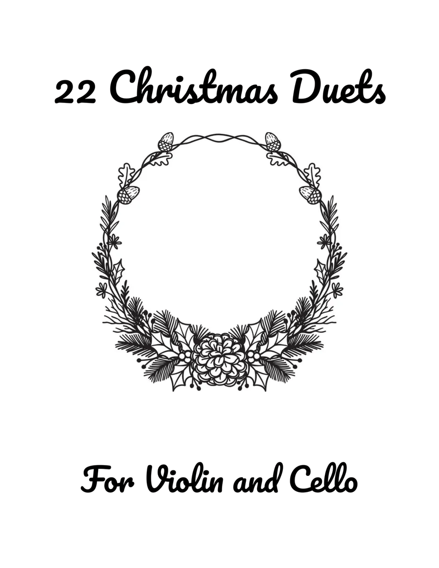 22 Christmas Duets for Violin and Cello String Duet scores gallery preview page 1