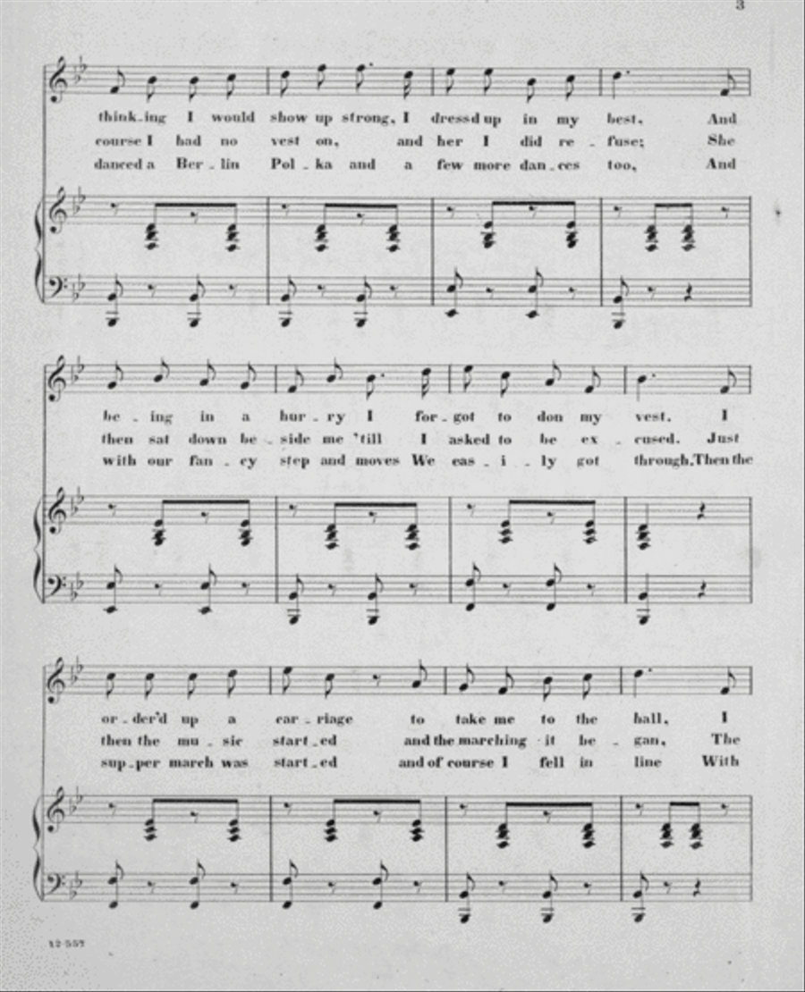 Kelly's Masquerade Ball. Comic Song Voice scores gallery preview page 3