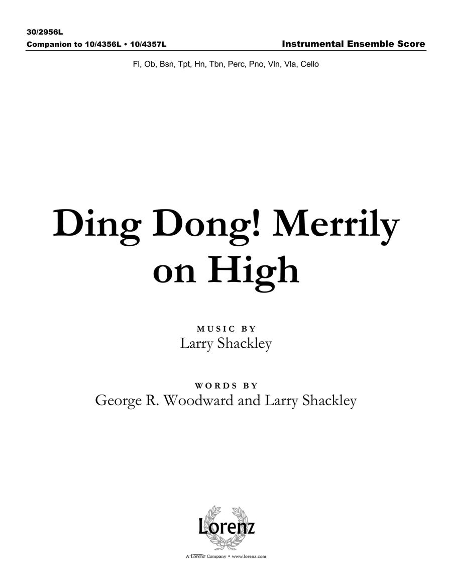 Ding Dong! Merrily on High - Instrumental Ensemble Score and Parts Set of Parts scores gallery preview page 1