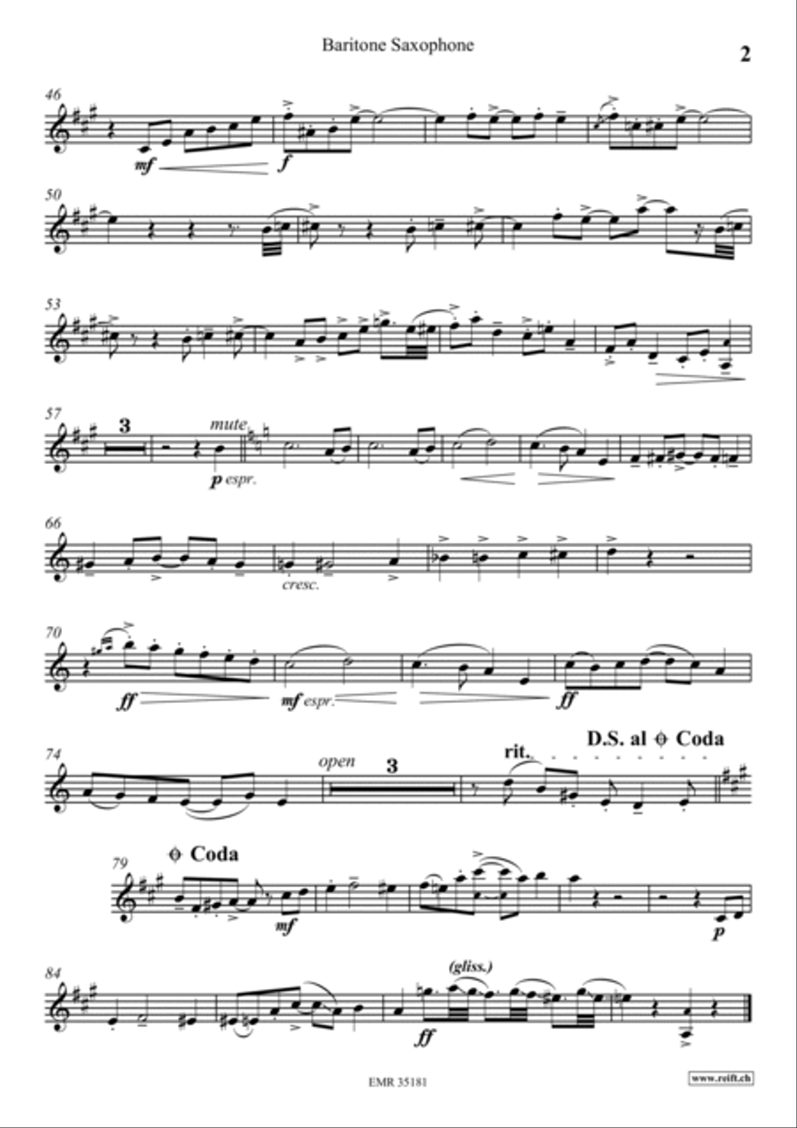 Magnetic Rag Baritone Saxophone scores gallery preview page 3