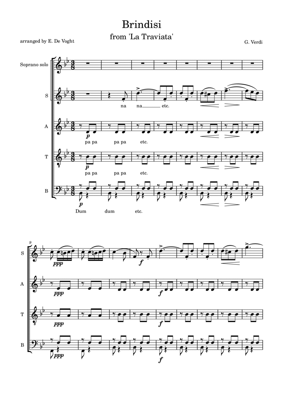 Brindisi 4-Part scores gallery preview page 1