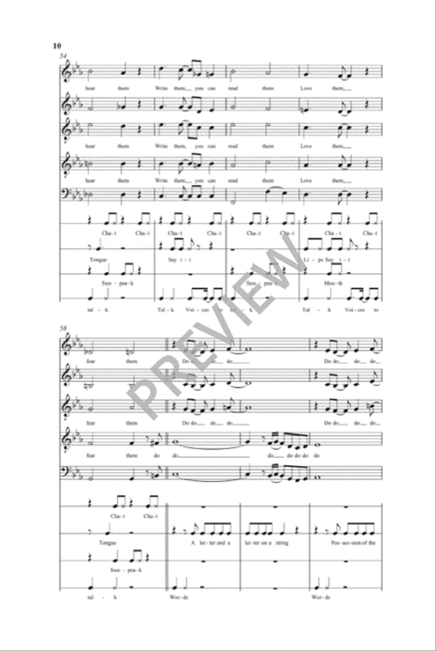 Words Choir scores gallery preview page 9