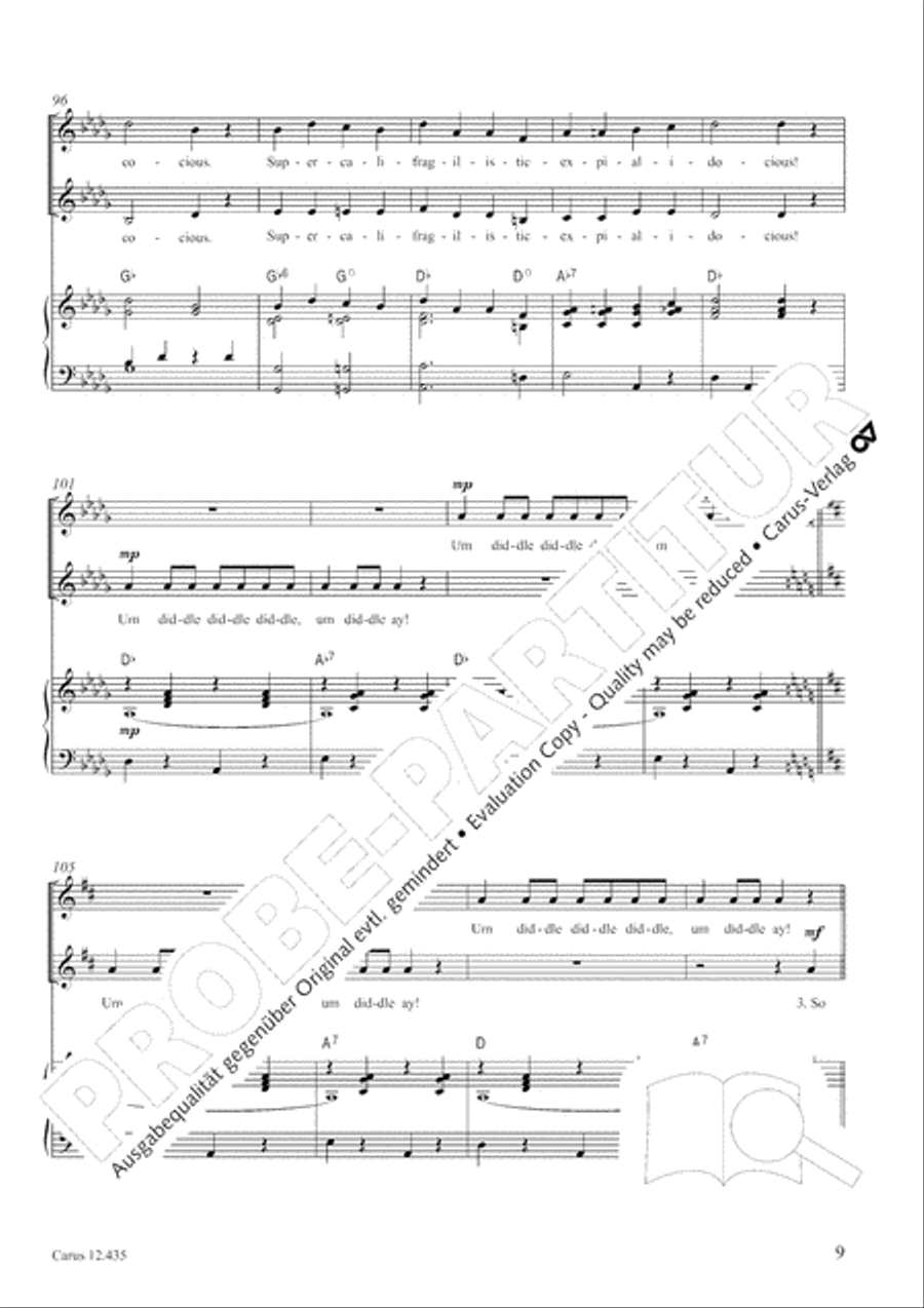 Songs from Disney films (Mary Poppins / The little Mermaid / Tangled). chorissimo! MOVIE vol. 3 Choir scores gallery preview page 10