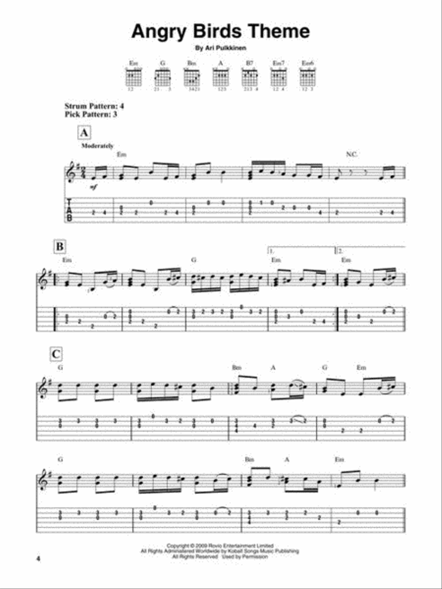 Video Game Music for Guitar Guitar Tablature scores gallery preview page 4