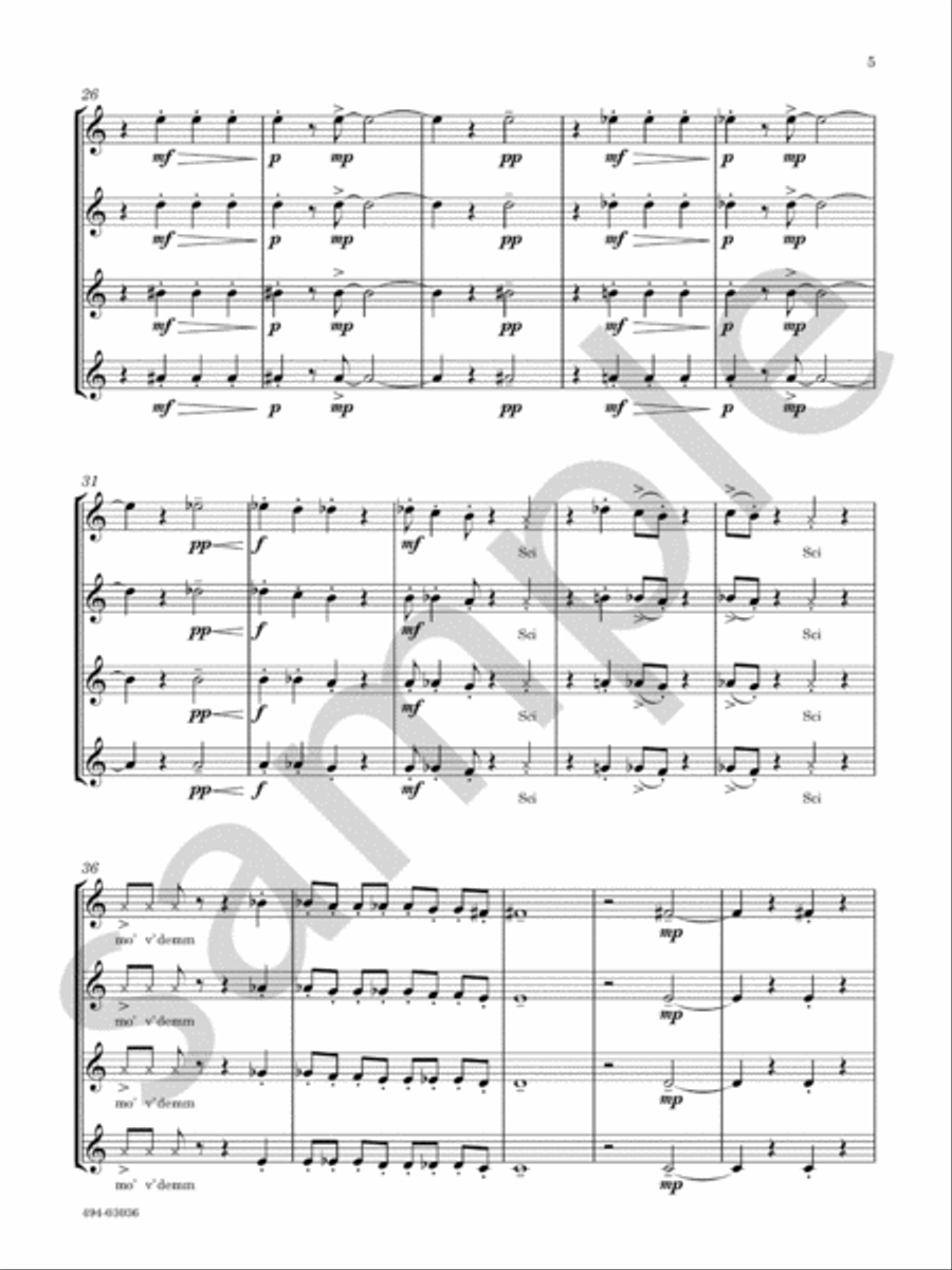 Scat Flute Quartet scores gallery preview page 5