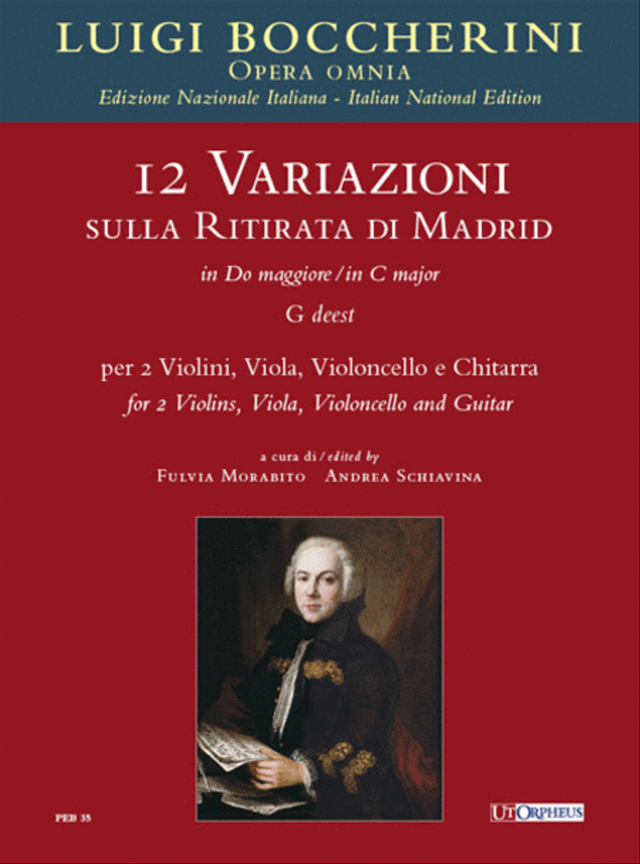 12 Variations on ‘La Ritirata di Madrid’ in C major (G deest) for 2 Violins, Viola, Violoncello and Guitar String Orchestra scores gallery preview page 1
