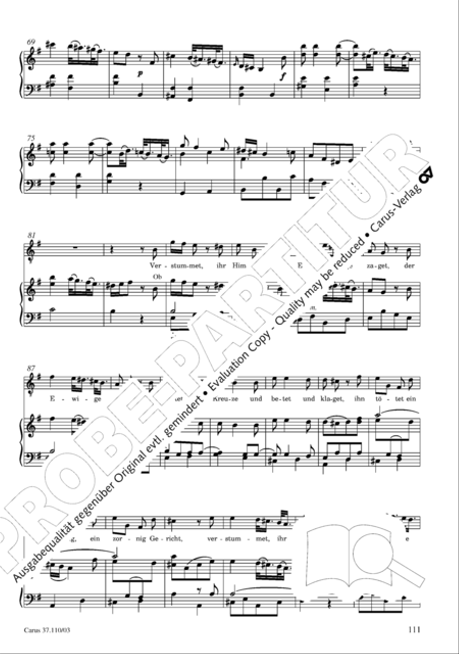Markuspassion. Werkausgabe Reihe 1, Bd. 7 (Homilius) 4-Part scores gallery preview page 118