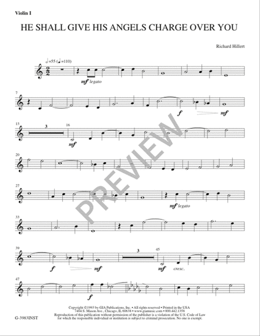 He Shall Give His Angels Charge over You - Instrument edition Oboe scores gallery preview page 4
